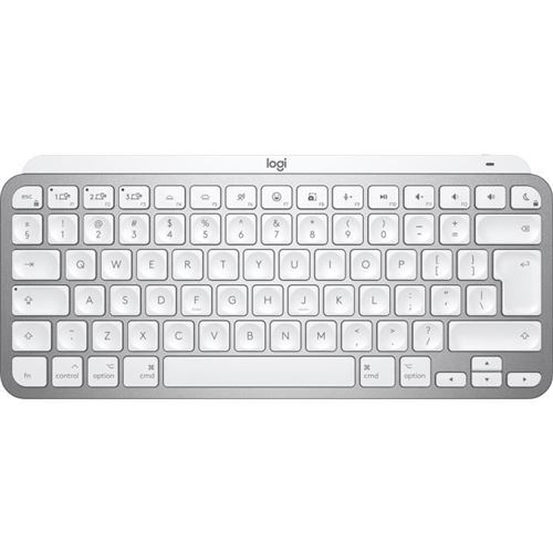 Logitech - MX Keys Mini pour Mac - Clavier sans fil - Bluetooth - Rétroéclairé - QWERTY - Gris Pâle - Image 5