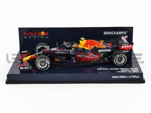 Voiture Miniature de Collection MINICHAMPS 1-43 - RED BULL RB16B Honda - GP France 2021 - Blue / Red / Yellow - 410210811