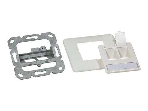 LogiLink - Plaque de maintien de jack - blanc pur - 2 ports