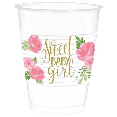 Amscan tasses babyshower bloem473 ml plastique 25 pièces