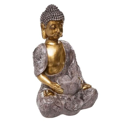 Non Communiqué Marron Atmosphera Créateur D'intérieur - Bouddha & Photophore "Vintage" 37Cm