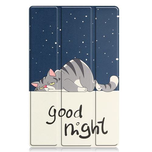ATOUP Coque pour Lenovo Tab M10 Plus 10.6'' (3rd gen) TB-125 Étui Housse à Rabat Ultra Fine PU avec Veille/réveil Automatique -chat