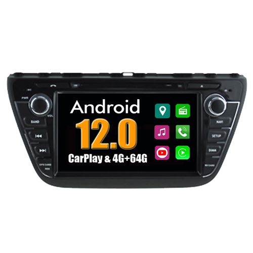 Autoradio CarPlay Multimédia RoverOne Android 4Go RAM 64Go ROM GPS pour Suzuki Cross SX4 S-Cross 2013 - 2016