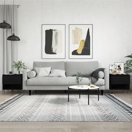 Vidaxl Noir Tables Basses 2 Pcs - Image 3