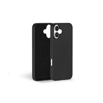 Force Case - Coque de protection pour téléphone portable - garantie à vie - compatibilité avec MagSafe - silicone liquide - noir - pour Apple iPhone 16 Plus - 1