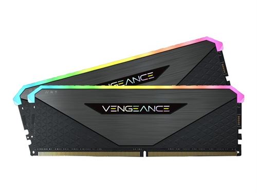 CORSAIR Vengeance RGB RT - DDR4 - kit - 16 Go: 2 x 8 Go - DIMM 288 broches - 3200 MHz / PC4-25600 - CL16 - 1.35 V - mémoire sans tampon - non ECC - noir