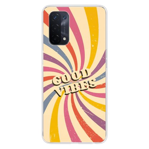 Coque en silicone imprimée compatible Oppo A74 5G Good vibes