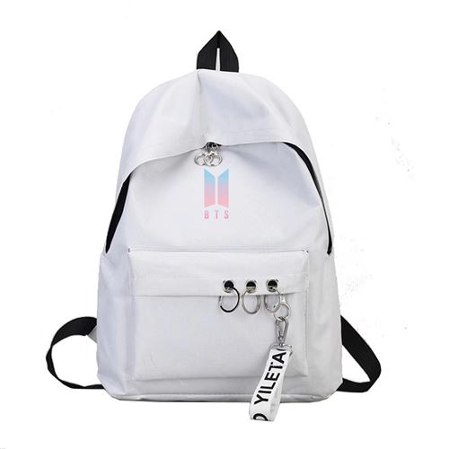 Sac à Dos BTS bangtan Boys pour Garçon et Filles (SD3430) 29*12*40 cm Blanc