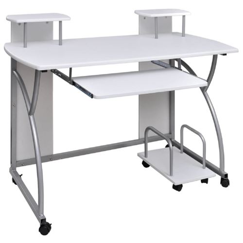 Vidaxl Blanc Bureau D'ordinateur - Image 2