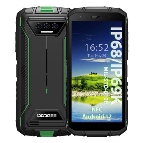 DOOGEE S41 Pro Smartphone Robuste 5.5 32Go 13MP 6300mAh Téléphone IP68 Double SIM 4G NFC GPS - Noir