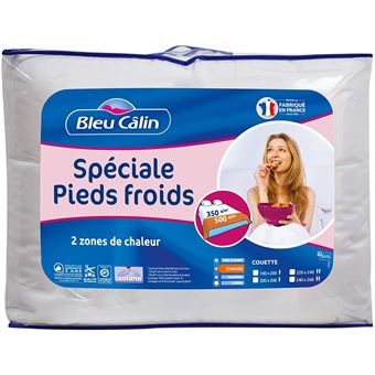 Bleu Calin Couette Speciale Pieds Froids 2 Personnes Chaude 2x240 Cm Kpf355 Achat Prix Fnac