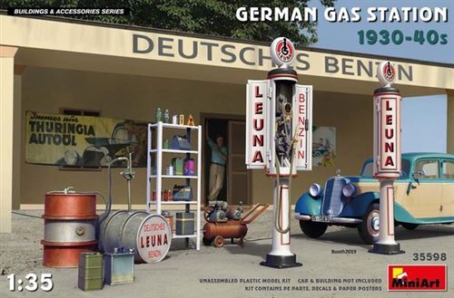 German Gas Station 1930-40s - 1:35e - Miniart