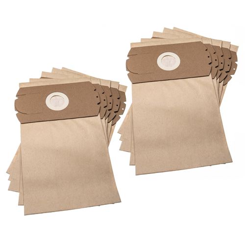  Vhbw - 10x Sacs compatible avec Express 2400 e, 2400 aspirateur - papier, 31,5cm x 18cm marron