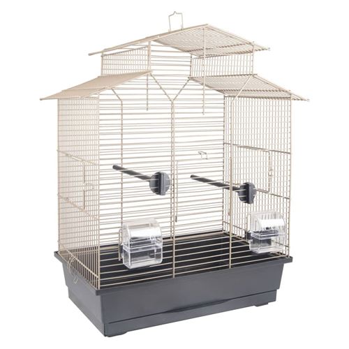 FLAMINGO Cage à perruches Numfor 1 51x30x60 cm Taupe métallique
