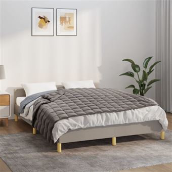 vidaXL Couverture lestée Gris 135x200 cm 6 kg Tissu3154831 - 1