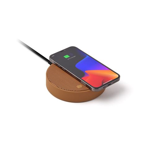 Enceinte Bluetooth et Station de charge OSLO ENERGY PLUS Similicuir Caramel