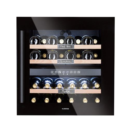 Klarstein Vinsider 36 Onyx Edition Cave à vin 2 zones réfrigérées 5-22 °C 85 l acier inoxydable