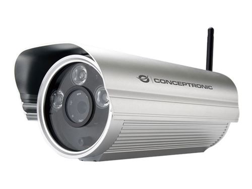Conceptronic CIPCAM720ODWDR - Caméra de surveillance réseau - extérieur - résistant aux intempéries - couleur (Jour et nuit) - 1,3 MP - 1280 x 720 - 720p - sans fil - Wi-Fi - LAN 10/100 - AVI - DC 12 V