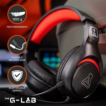 Casque Gaming filaire supra auriculaire The G-Lab Korp Yttrium pour PS Xbox et PC Noir et Vert