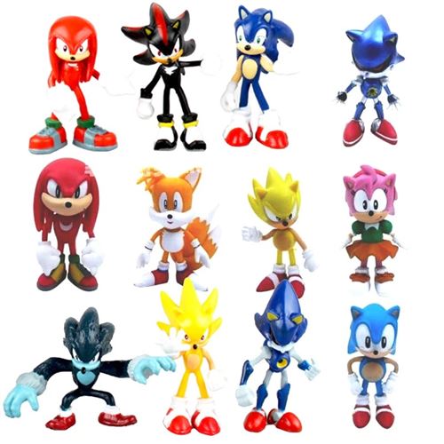 Set de 12 pièces Figurines Sonic The Hedgehog 6 cm