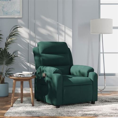 Vidaxl Vert Fauteuil Réglable Velours Foncé - Image 2