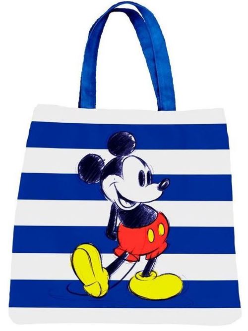 Disney shopper Mickey Mouse 40 cm coton bleu/blanc