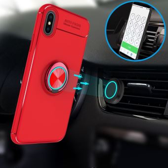 Alpexe Coque Rouge Support voiture Aimant pour iPhone 11 Pro Max/ XS Max -  Coque et étui téléphone mobile - Achat & prix