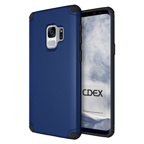 doupi Ultra Armor Coque pour Samsung Galaxy S9, Design Bumper Cover Case Housse de Protection, bleu