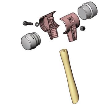 Maillet En Caoutchouc/superplastique Halder Simlpex EH 3027 – 30 Mm – Pour Jardinage, Pavage, Charpente, Montage De Clôtures