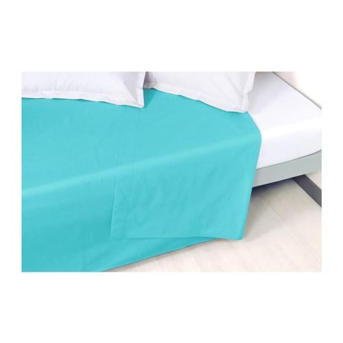 VENT DU SUD Drap plat Percale Manoir - Lagon - 270x300 cm