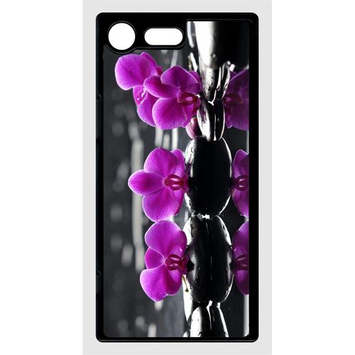 Coque Sony Xperia Xz Premium Orchide Violette Fond Gris