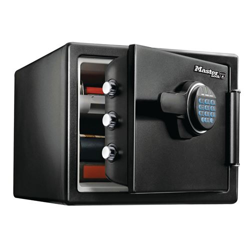 Master lock coffre-fort de securite a combinaison electronique ignifuge et resistant a leau 22 litres