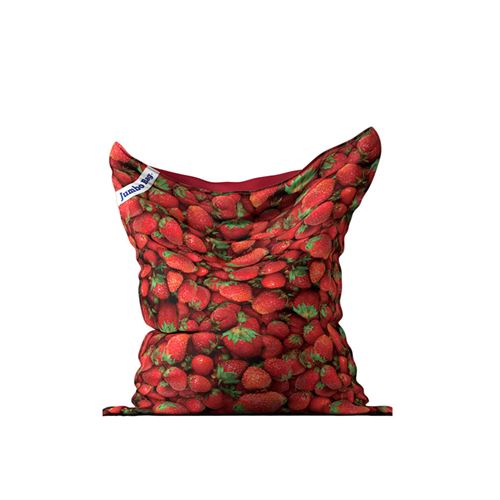 Coussin géant 130x170cm printed strawberry Jumbo Bag 10000-01
