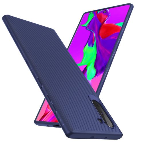 Coque en TPU sergé bleu pour votre Samsung Galaxy Note 10