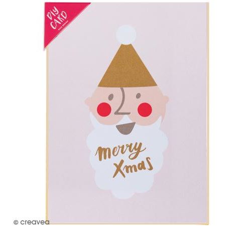 Kit carte à personnaliser - Rico Design Noël - Père Noël - 12,5 x 17,5 cm