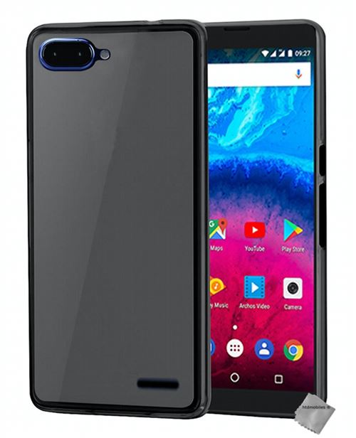 Housse etui coque pochette silicone gel fine pour Archos Core 55S avec film ecran - GRIS