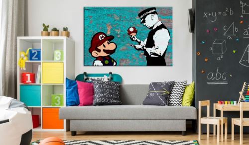 Tableau - Banksy on Wood .Taille : 90x60
