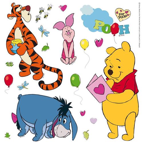 Minis Stickers Winnie L'Ourson et ses amis Disney - 30 CM x 30 CM