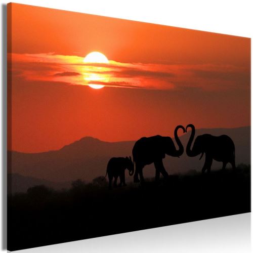 Tableau - Elephants in Love (1 Part) Wide .Taille : 90x60