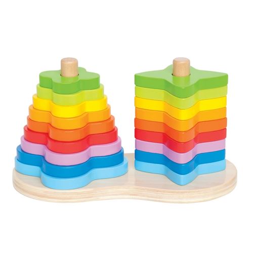 Jeu d'imitation enfant jeux jouets Arc-en-ciel double à empiler