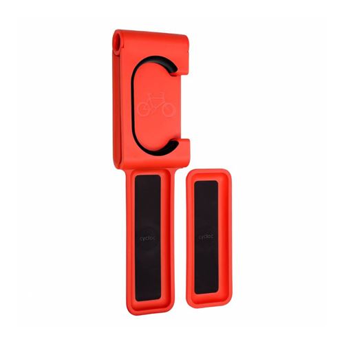 Presentoir-support 1 velo cycloc endo mural orange (fixation par la roue)