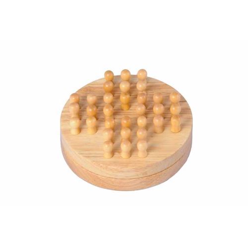 Jeu De Societe - Jeu De Plateau - Engelhart - Solitaire tout rond en bois