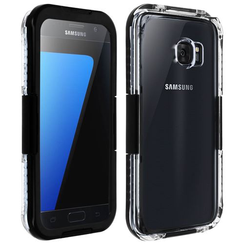 Avizar Coque Galaxy S7 Housse étanche waterproof Intégrale IP68 6m de profondeur noir