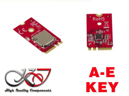 Carte M2 (M.2 NGFF) A E Key vers MicroSD Gamme Professionnelle