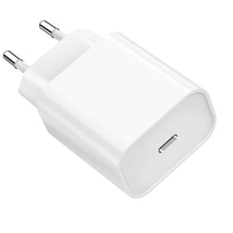 Chargeur Rapide 20W USB-C + Câble 1m Pour IPhone (6 à 14) - Blanc