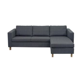 Finlandek Canapé Dangle Réversible 5 Places Isko Tissu Gris Anthracite Scandinave L 245 X P 154 Cm