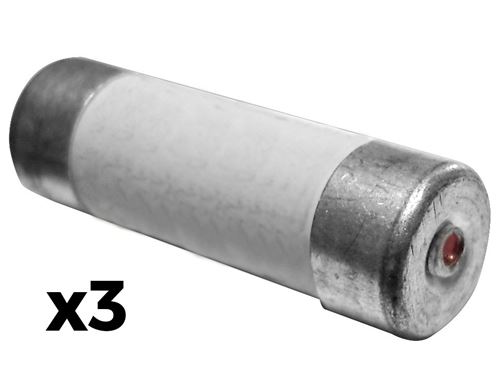 3 fusibles céramique 8,5x 31,5 20A à voyant NF - Zenitech