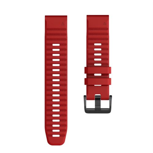 Bracelet de montre Compatible avec Garmin Fenix 6X/6X pro 26mm, Gel de silice - Rouge