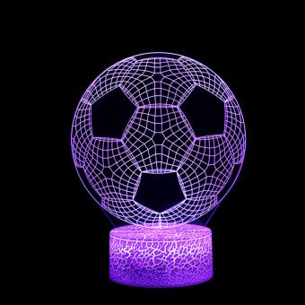 3D Night Light Paris Saint-Germain Football Illusion Lampe de Table Led 7 Couleur Tactile Télécommande Couleur Ambiance Lampe USB Maison Chambre Lampe De Chevet 