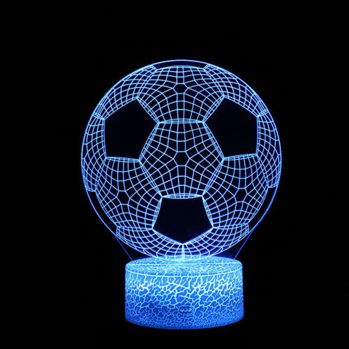 3€13 sur Lampe 3D Football Enfants Night 7 LED couleurs